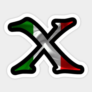 Italy flag X Sticker